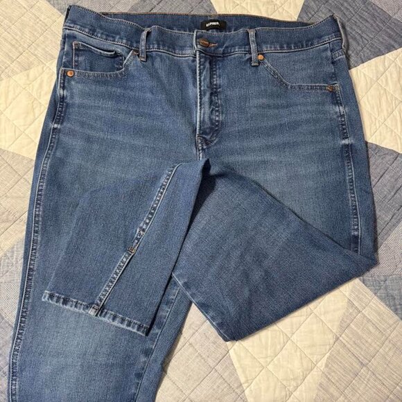 Express Skinny Mid Rise Jeans Size 14R - Picture 1 of 5